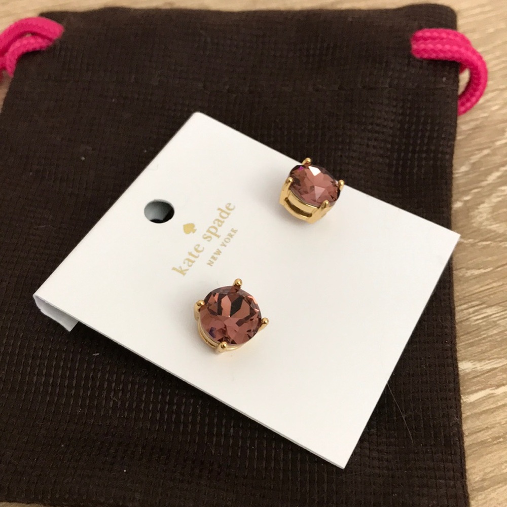 KATE SPADE NWT LILAC PETAL FACETED EARRINGS